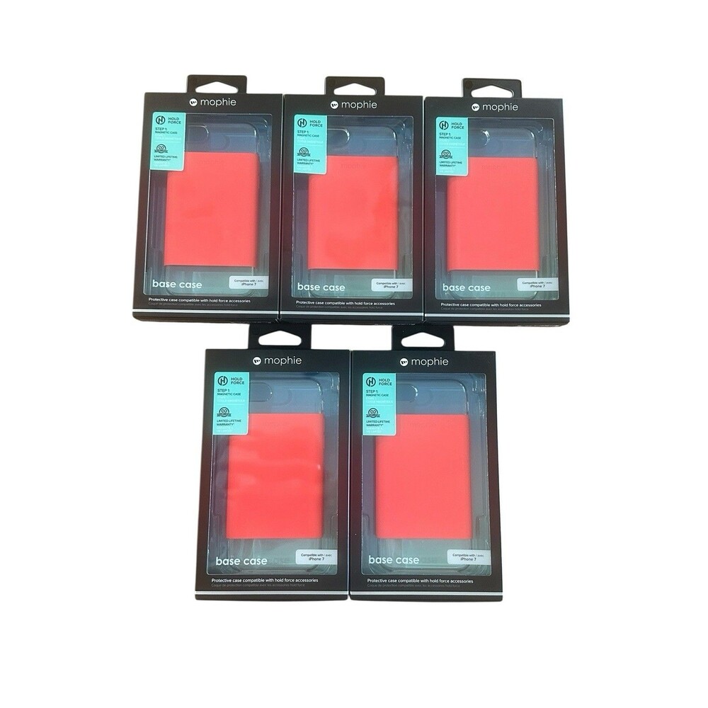 NEW GENUINE Mophie iPhone 8 & 7 Magnetic Base Case CORAL Hold Force Folio/Wallet